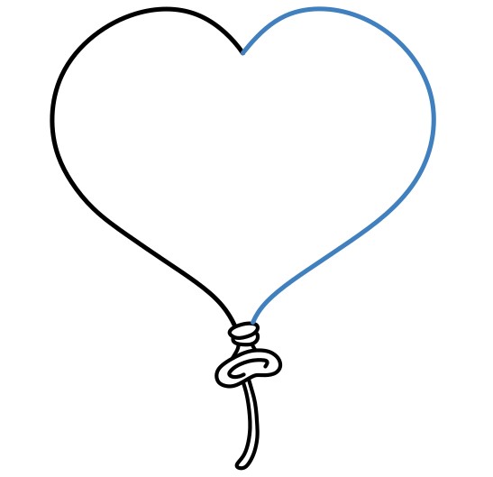 Hướng dẫn vẽ cái bóng bay hình trái tim 3d - Bước 6