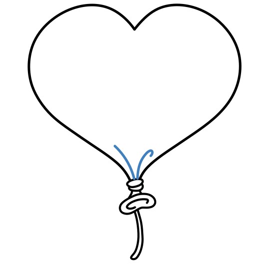Hướng dẫn vẽ cái bóng bay hình trái tim 3d - Bước 7