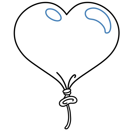 Hướng dẫn vẽ cái bóng bay hình trái tim 3d - Bước 8