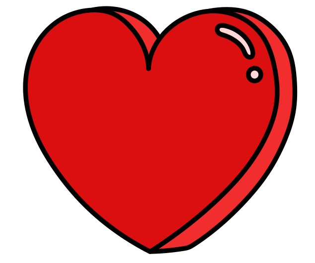 Hướng dẫn vẽ trái tim 3d màu đỏ tuyệt đep - Bước 5