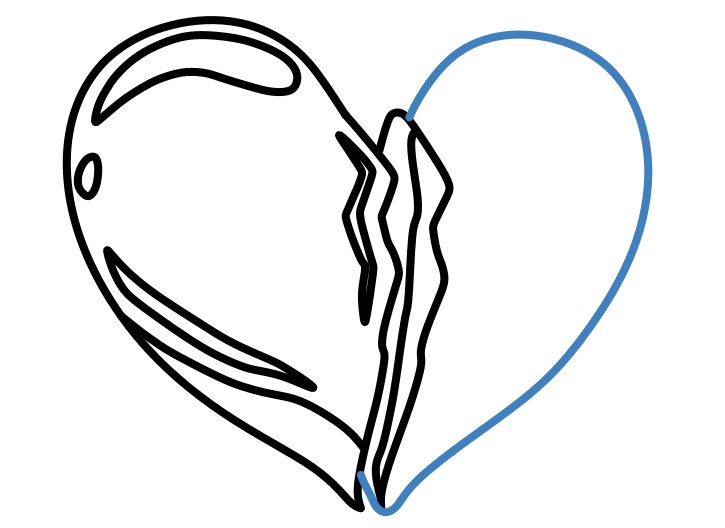 Hướng dẫn vẽ trái tim tan vỡ 3d - Bước 6