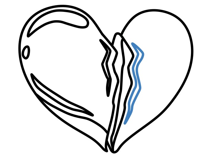 Hướng dẫn vẽ trái tim tan vỡ 3d - Bước 7