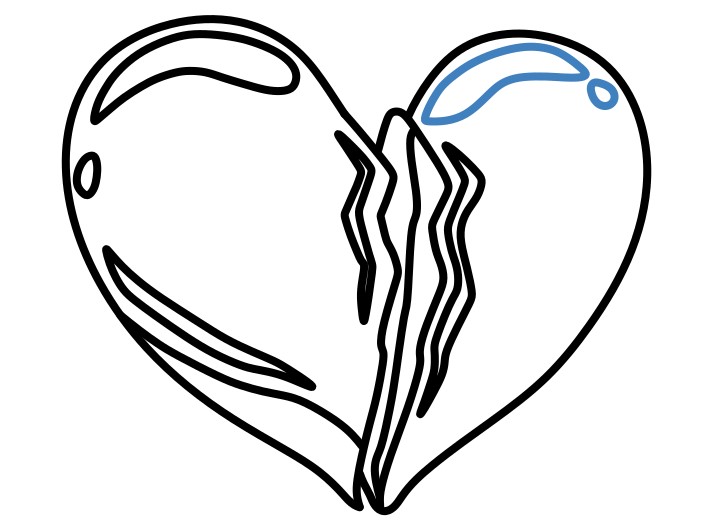 Hướng dẫn vẽ trái tim tan vỡ 3d - Bước 8