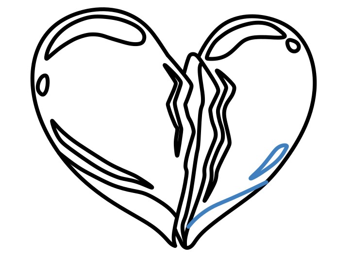 Hướng dẫn vẽ trái tim tan vỡ 3d - Bước 9