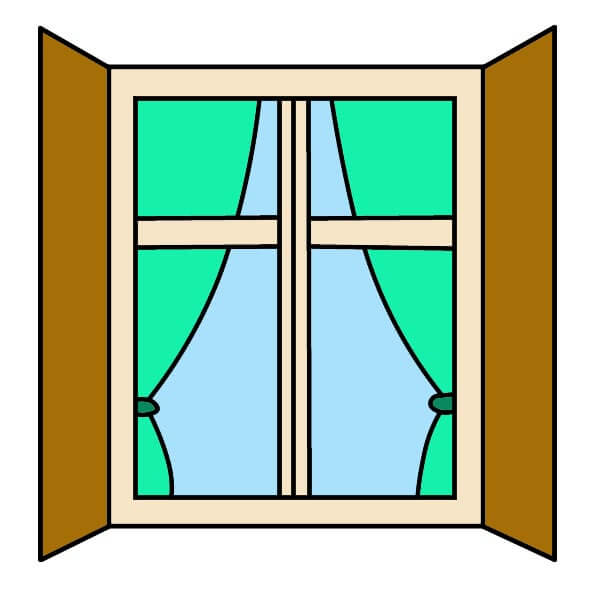 Hướng dẫn vẽ Cửa Sổ đơn giản và thú vị dành cho trẻ em - Bước 8