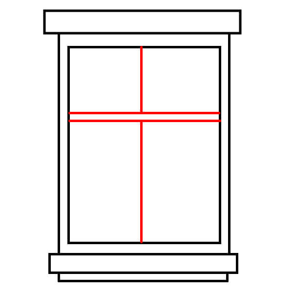 Vẽ Cửa Sổ có rèm cửa dễ dàng cho trẻ em - Bước 6