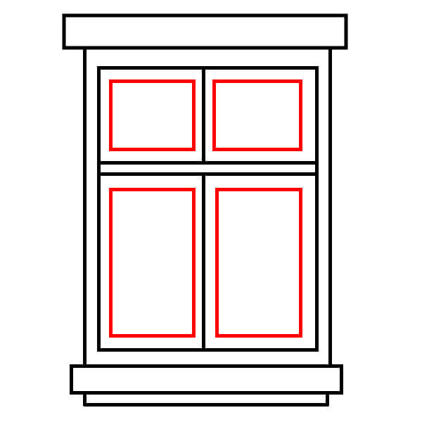 Vẽ Cửa Sổ có rèm cửa dễ dàng cho trẻ em - Bước 7