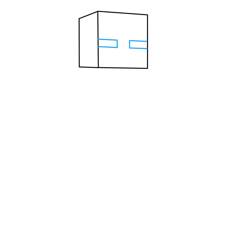 Hướng dẫn vẽ dễ dàng : Enderman - Bước 2