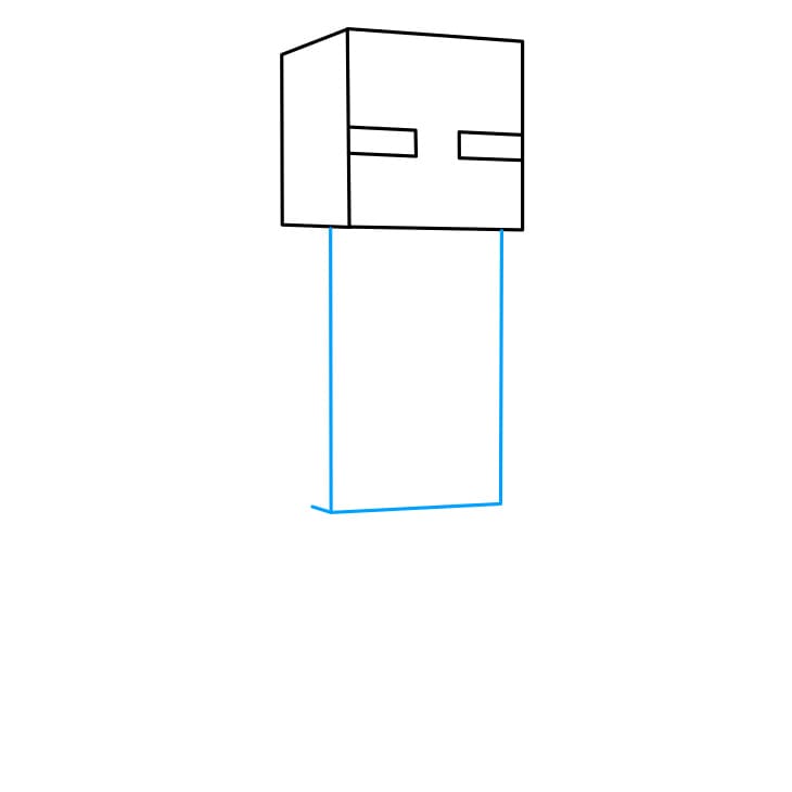 Hướng dẫn vẽ dễ dàng : Enderman - Bước 3