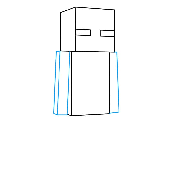 Hướng dẫn vẽ dễ dàng : Enderman - Bước 4