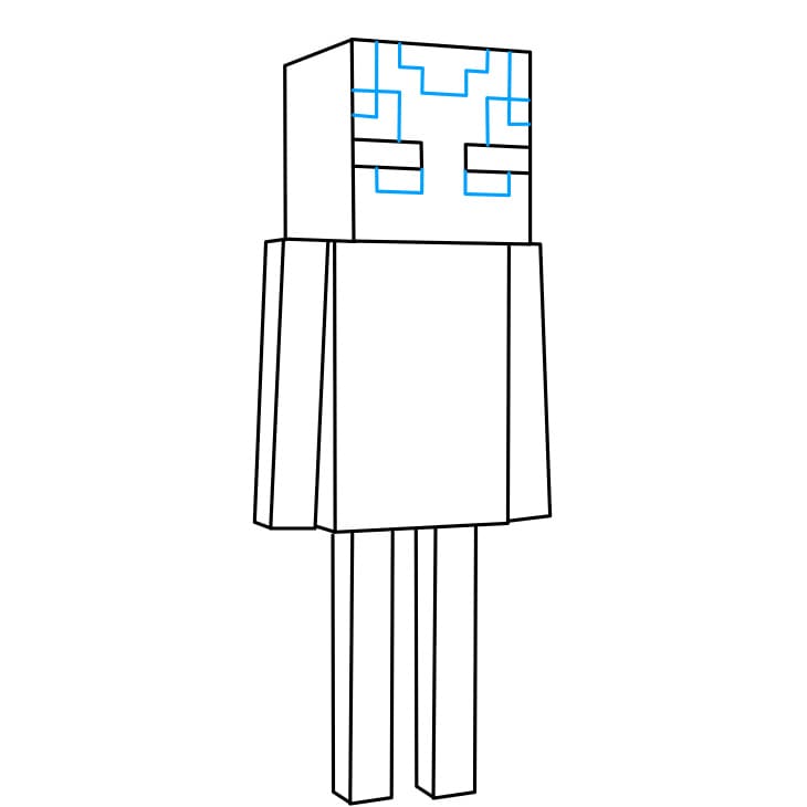 Hướng dẫn vẽ dễ dàng : Enderman - Bước 5