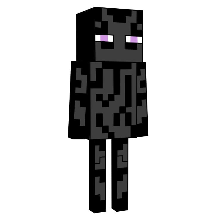 Hướng dẫn vẽ dễ dàng : Enderman - Bước 6