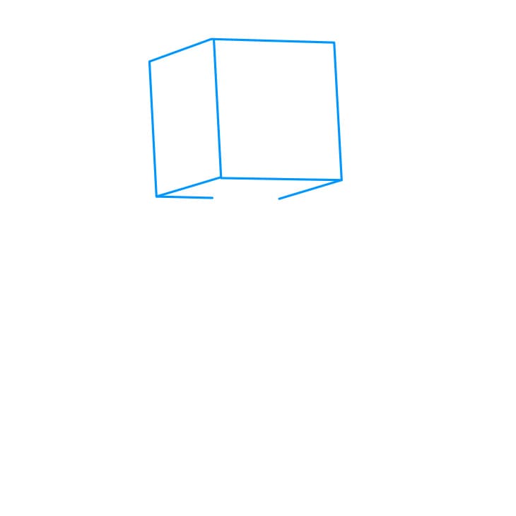 Hướng dẫn cách vẽ nhân vật Enderman đơn giản - Bước 1