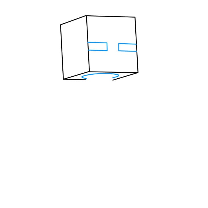 Hướng dẫn cách vẽ nhân vật Enderman đơn giản - Bước 2