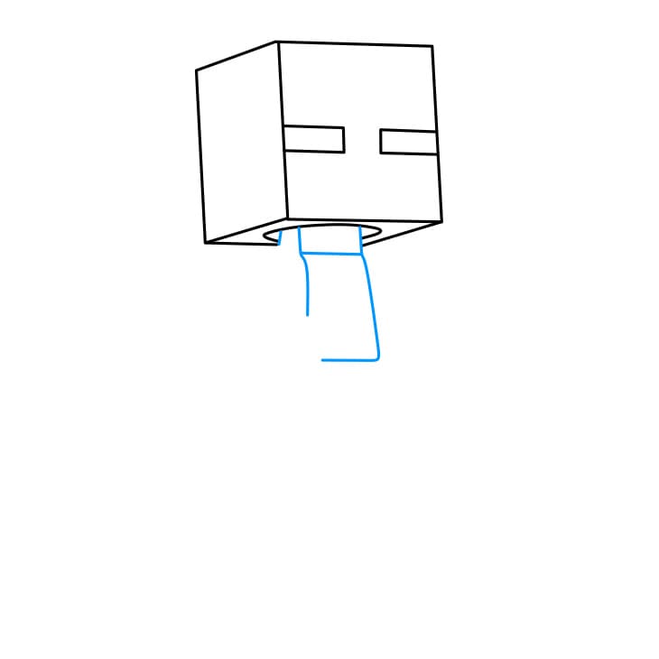 Hướng dẫn cách vẽ nhân vật Enderman đơn giản - Bước 3