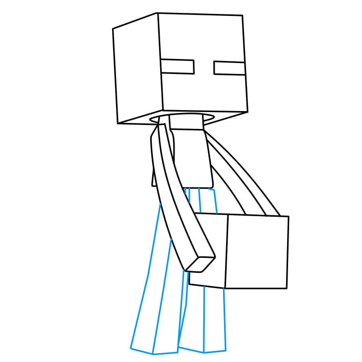 Hướng dẫn cách vẽ nhân vật Enderman đơn giản - Bước 5