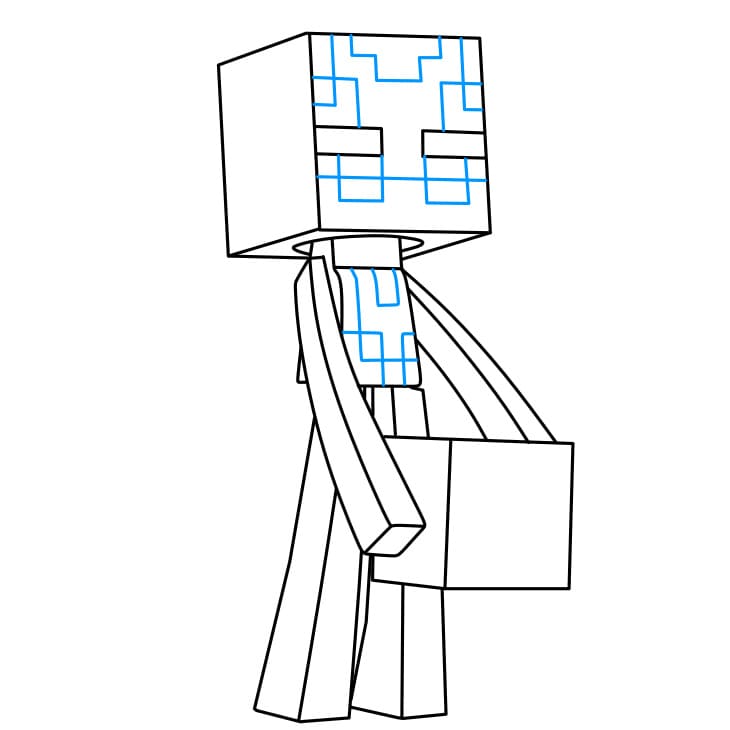 Hướng dẫn cách vẽ nhân vật Enderman đơn giản - Bước 6