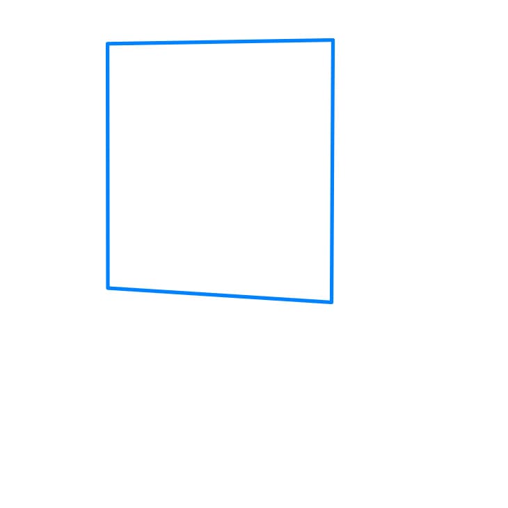 Hướng dẫn vẽ Enderman chi tiết từng bước cho bé - Bước 1