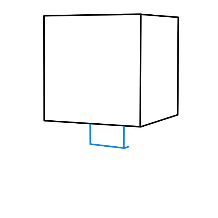 Hướng dẫn vẽ Enderman chi tiết từng bước cho bé - Bước 2