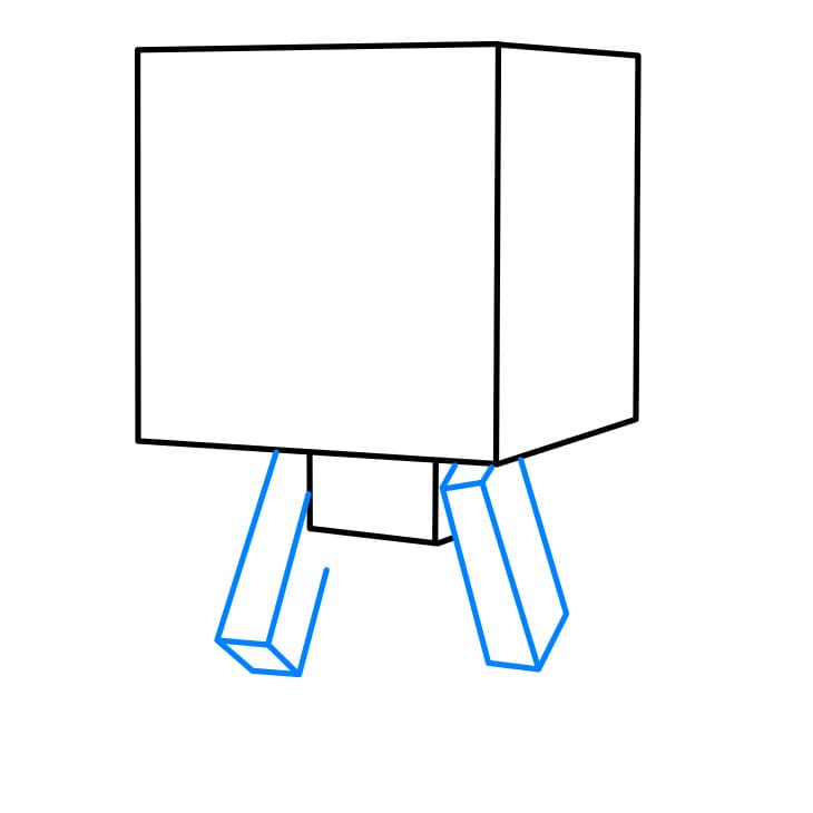 Hướng dẫn vẽ Enderman chi tiết từng bước cho bé - Bước 3