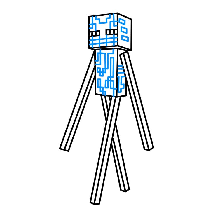 Hướng dẫn cách vẽ Enderman siêu ngầu - Bước 5