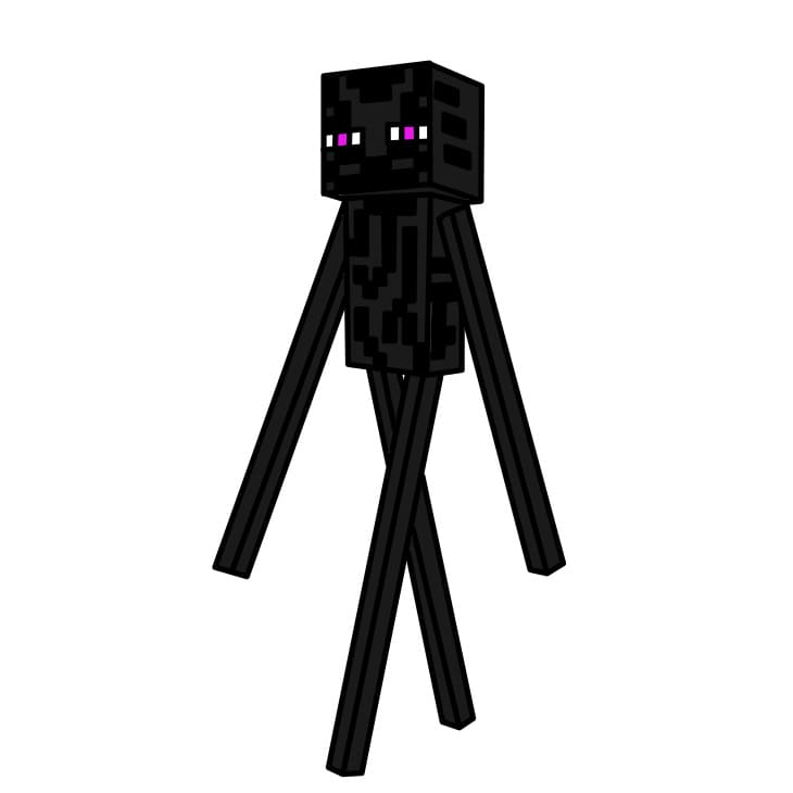 Hướng dẫn cách vẽ Enderman siêu ngầu - Bước 6
