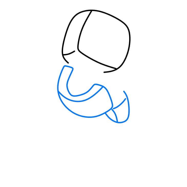 Hướng dẫn cách vẽ Enderman đáng yêu cho bé - Bước 2