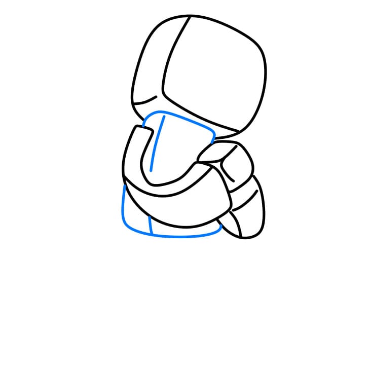 Hướng dẫn cách vẽ Enderman đáng yêu cho bé - Bước 3