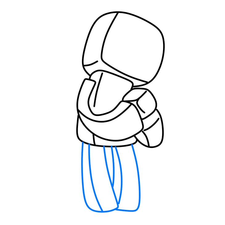 Hướng dẫn cách vẽ Enderman đáng yêu cho bé - Bước 4