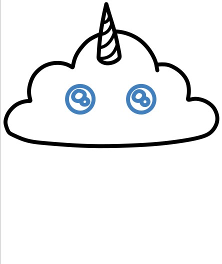 Hướng dẫn vẽ mây mưa cầu vồng. - Bước 4