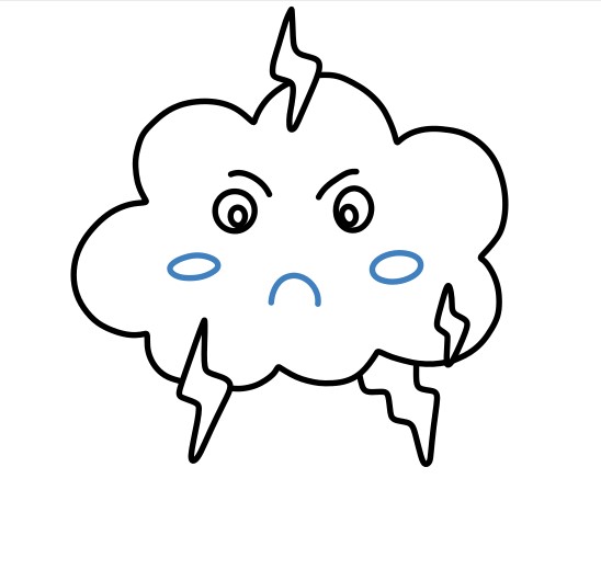 Hướng dẫn vẽ mây mưa giận dữ. - Bước 5