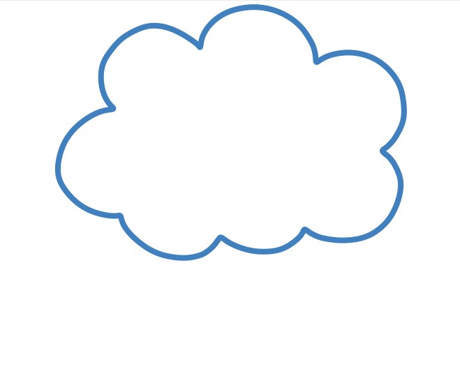 Hướng dẫn vẽ mây mưa đáng yêu. - Bước 1