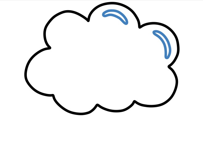 Hướng dẫn vẽ mây mưa đáng yêu. - Bước 2