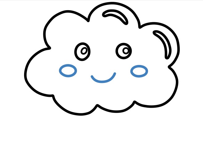 Hướng dẫn vẽ mây mưa đáng yêu. - Bước 4