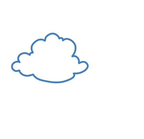 Hướng dẫn vẽ đám mây mưa sấm sét. - Bước 1