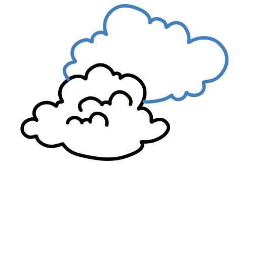 Hướng dẫn vẽ đám mây mưa sấm sét. - Bước 3