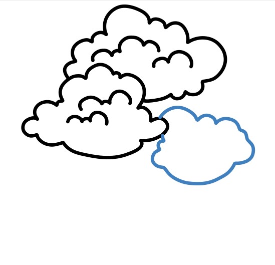 Hướng dẫn vẽ đám mây mưa sấm sét. - Bước 5