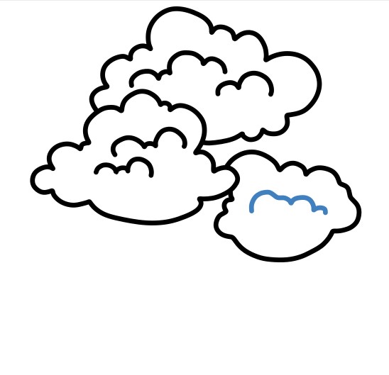 Hướng dẫn vẽ đám mây mưa sấm sét. - Bước 6