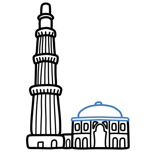 Hướng dẫn vẽ chi tiết tháp Qutb Minar. - Bước 10