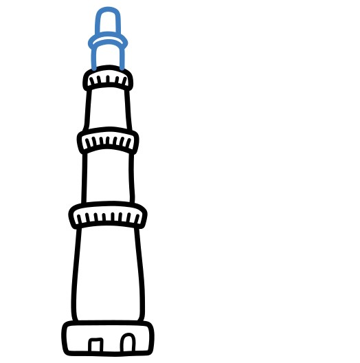 Hướng dẫn vẽ chi tiết tháp Qutb Minar. - Bước 5