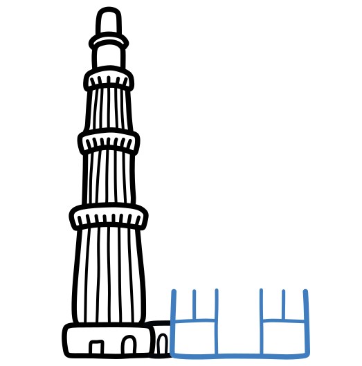 Hướng dẫn vẽ chi tiết tháp Qutb Minar. - Bước 8