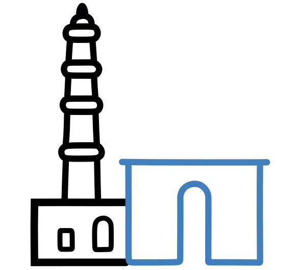 Hướng dẫn vẽ tháp Qutb Minar đơn giản. - Bước 7