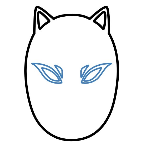 Hướng dẫn vẽ mặt nạ cáo. - Bước 4