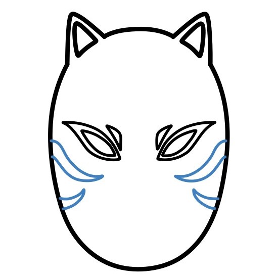 Hướng dẫn vẽ mặt nạ cáo. - Bước 5