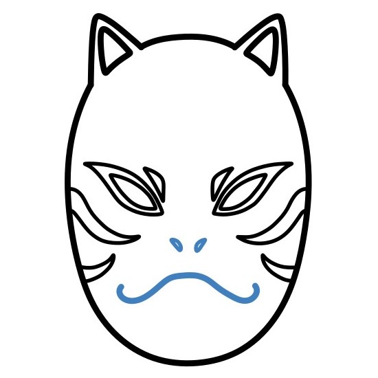 Hướng dẫn vẽ mặt nạ cáo. - Bước 6