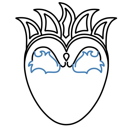 Hướng dẫn vẽ mặt nạ lễ hội. - Bước 6