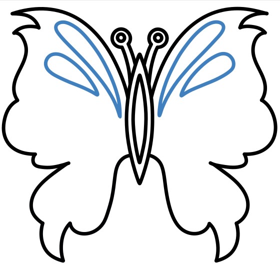 Hướng dẫn vẽ mặt nạ bướm. - Bước 5