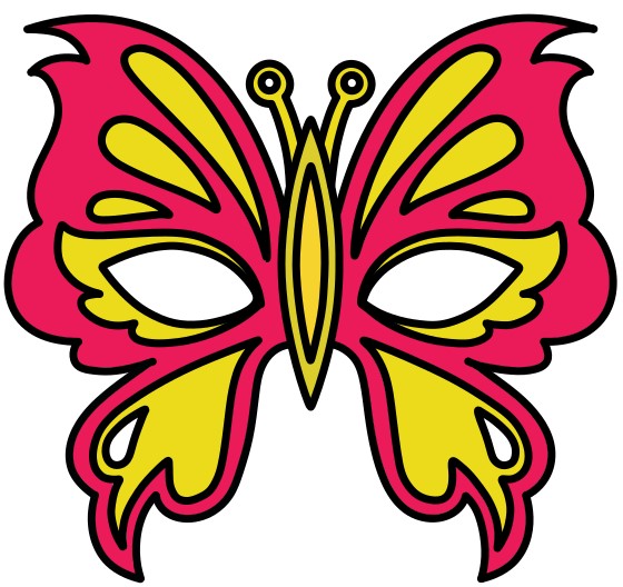 Hướng dẫn vẽ mặt nạ bướm.