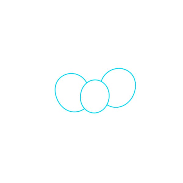 Hướng dẫn vẽ một chùm bóng bay rực rỡ cho bé - Bước 1