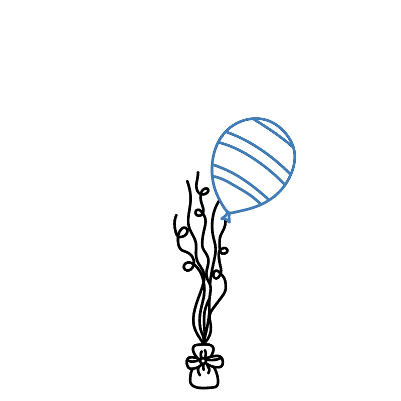 Hướng dẫn vẽ chùm bóng bay cực đẹp. - Bước 4